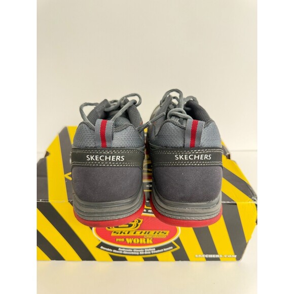 -1545 Skechers For Work Grey Red-US 10 Mens - Picture 5 of 5